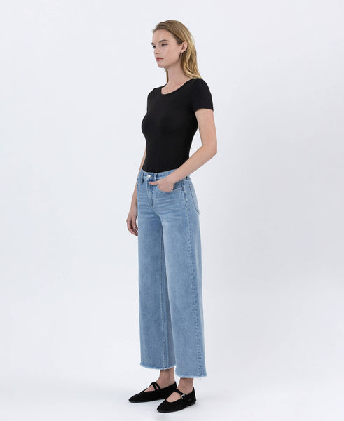 Loververt High Rise Wide Leg Ankle Jeans LV1771