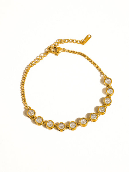 Ambrosia Gold Crystal Chain Bracelet