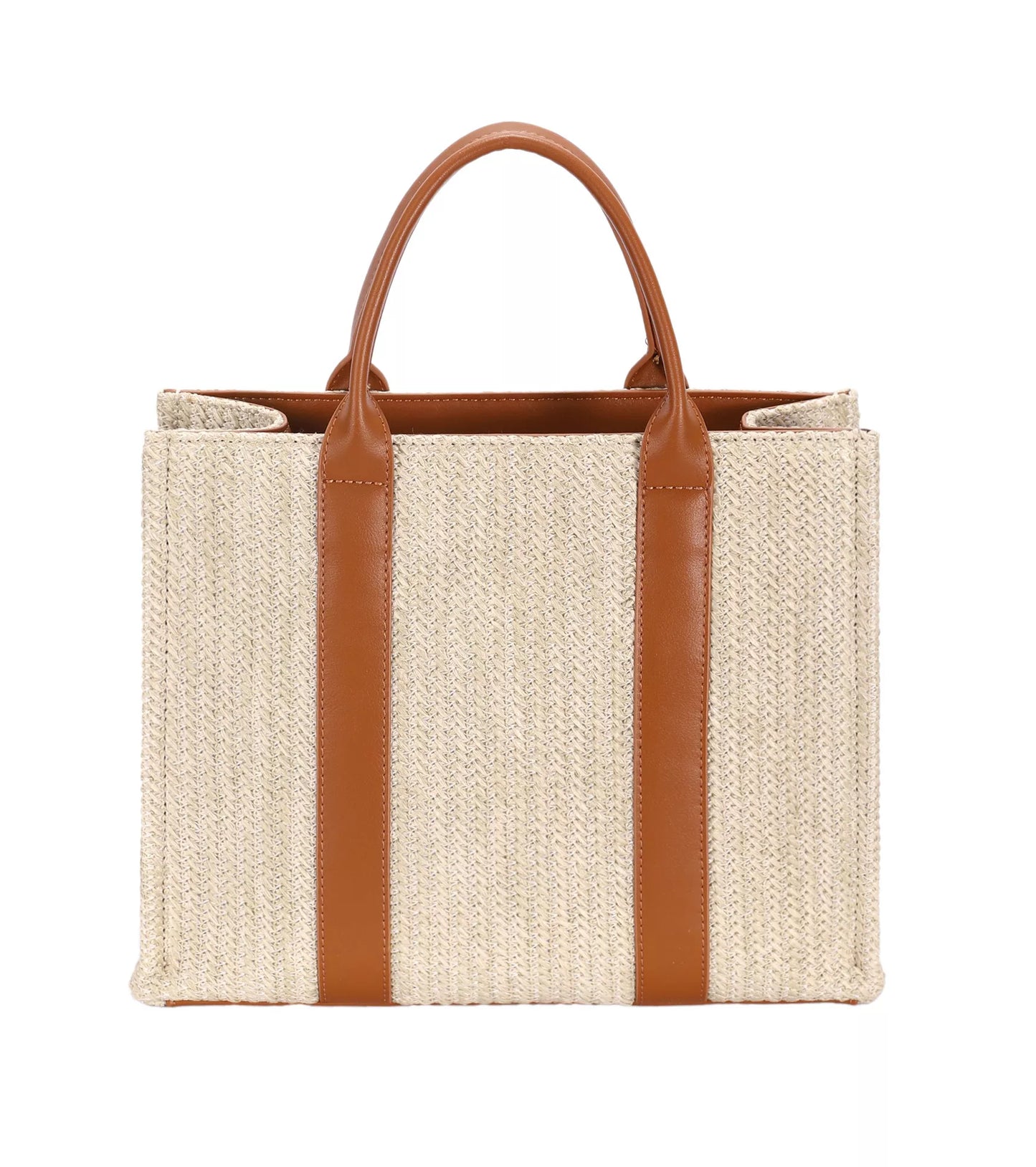 David Jones Square Woven Tote Handbag | Boutique Women's Tote Bag