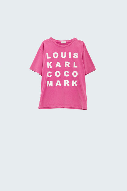 Designer Names Graphic Tee Fuchsia