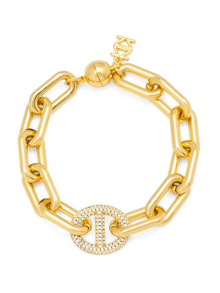 Pavé Mariner Link Charm Bracelet