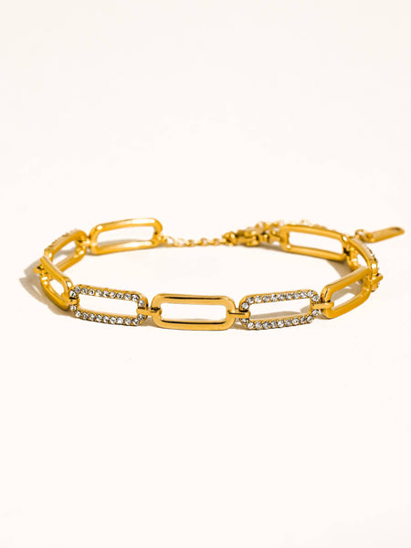 Évasion Gold Rhinestone Chain Bracelet