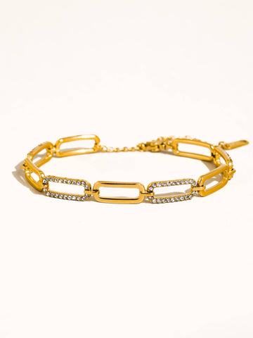 Évasion Gold Rhinestone Chain Bracelet