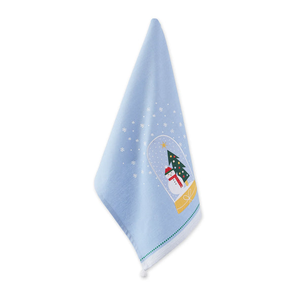 Snow Globe Friend Embellished Cotton Dishtowel