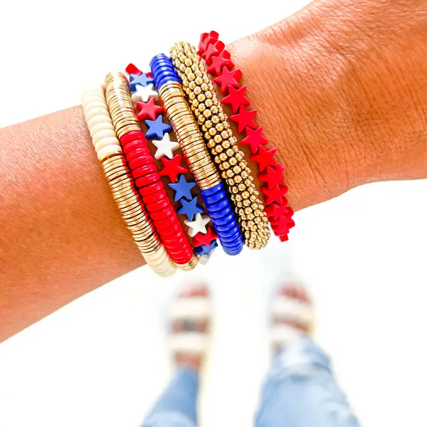 Red & Gold Disc Bracelet