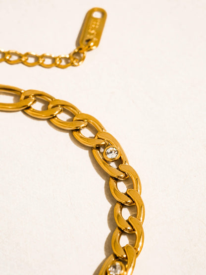 Berlin CZ Cuban Chain Bracelet