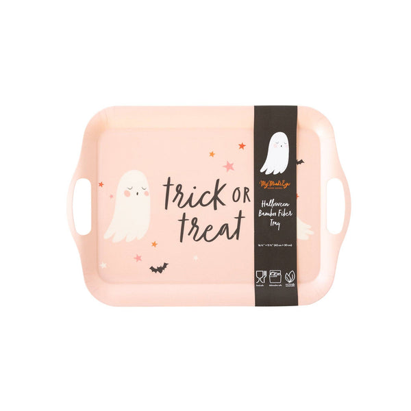 Trick or Treat Boo Bamboo Tray