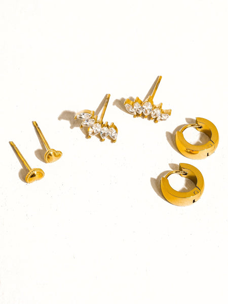 Anouk 18K Gold Earrings Set