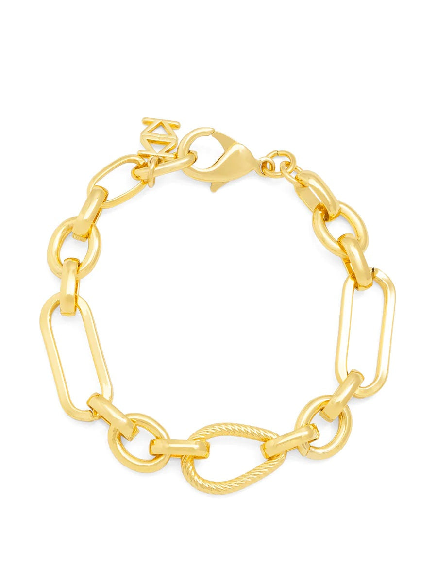 Mixed Link Bracelet Gold