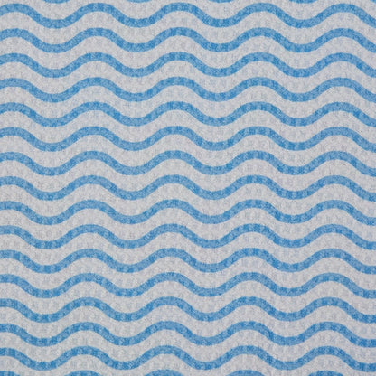 Pattern of blue wavy lines on a gray background