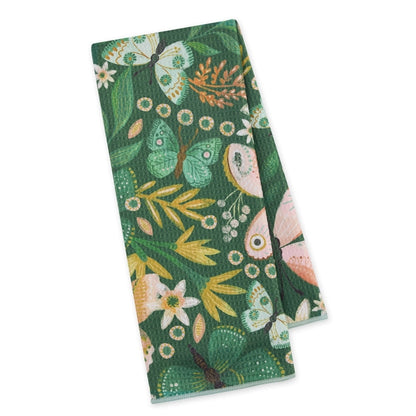 double sided microfiber towel with spring garden theme