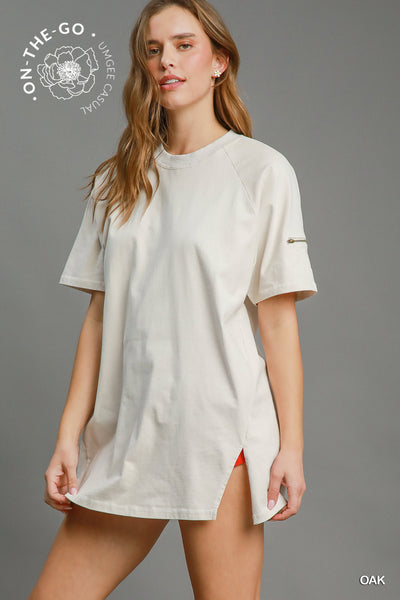 Rinse Washed Oversized Top – Oak