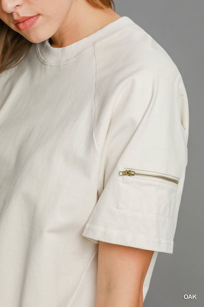 Rinse Washed Oversized Top – Oak