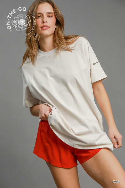 Rinse Washed Oversized Top – Oak