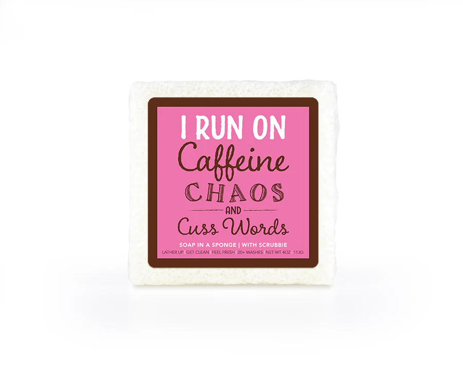 I Run on Caffeine Soap Sponge