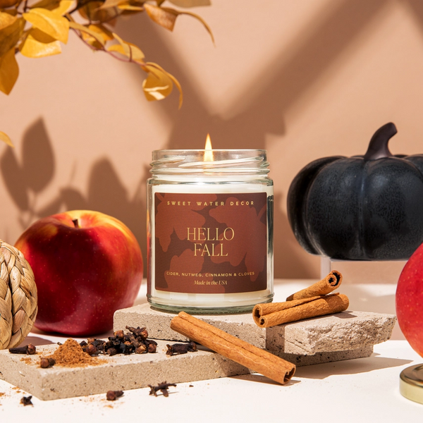 Hello Fall Candle