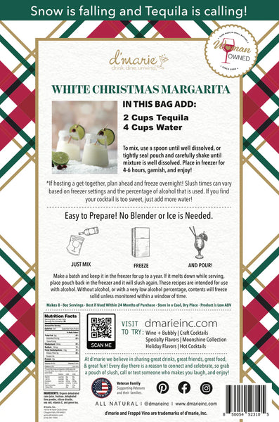 White Christmas Margarita Cocktail Slush Mix