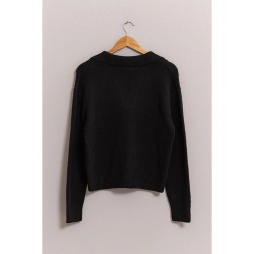 Cara Collared Sweater Black