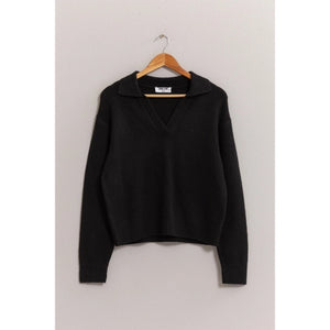 Cara Collared Sweater Black