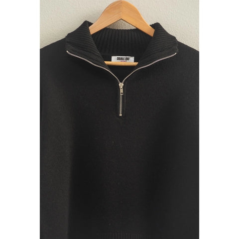 Half Zip Classic Sweater Black