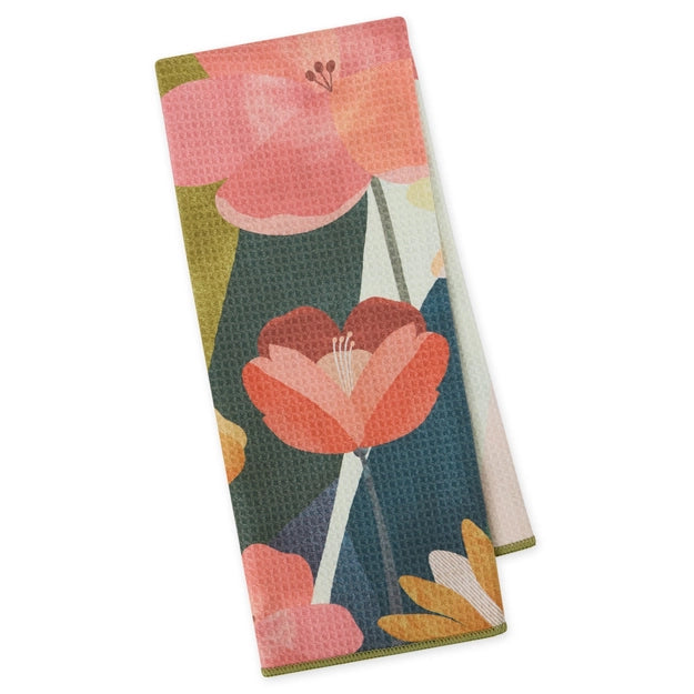 Floral Art Mood Printed Microfiber Dishtowel