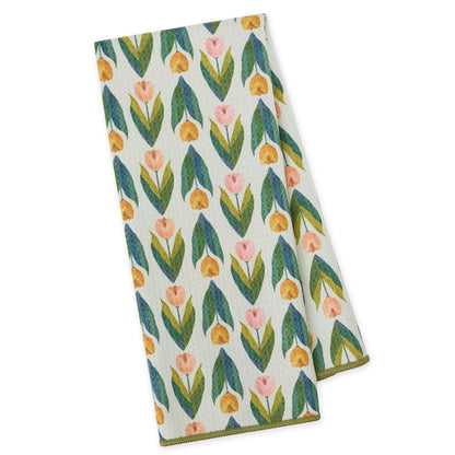 Floral Art Mood Printed Microfiber Dishtowel