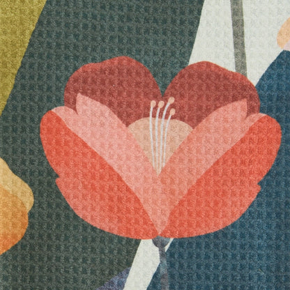Floral Art Mood Printed Microfiber Dishtowel