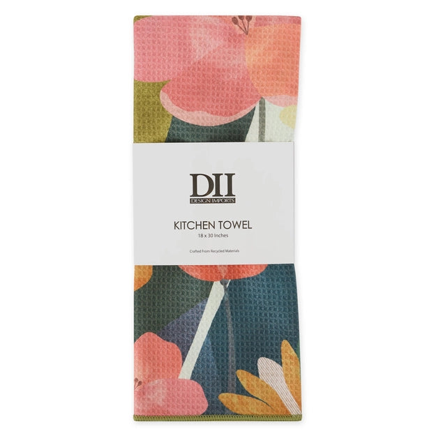 Floral Art Mood Printed Microfiber Dishtowel