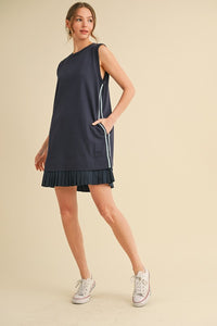 Sporty Sleeveless Dress Navy