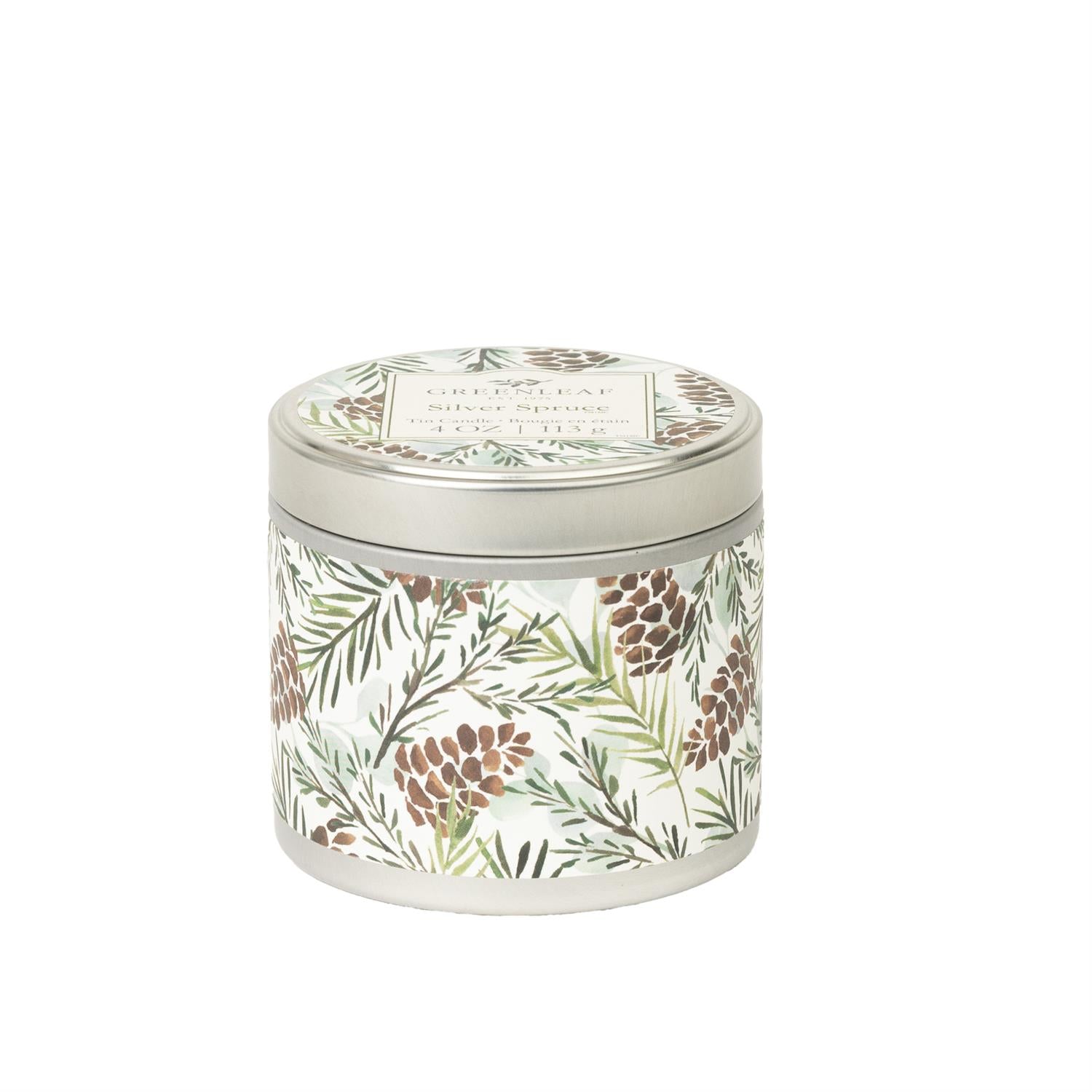 Silver Spruce Tin Candle 4oz