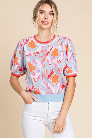 Olivia Puff Sleeve Sweater Top
