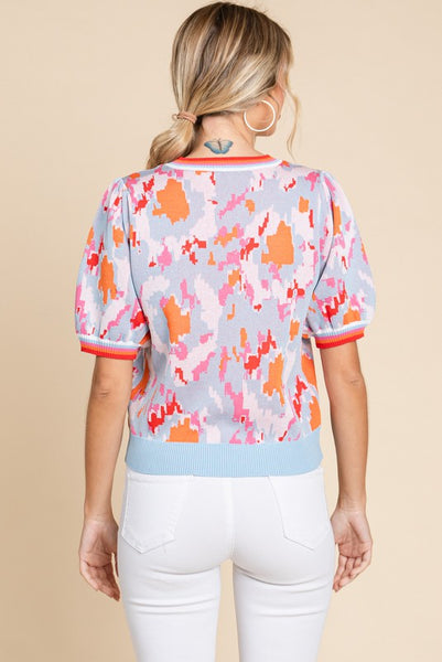 Olivia Puff Sleeve Sweater Top