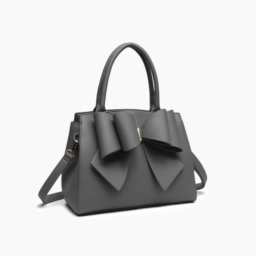 Park Bow Satchel Navy Gray