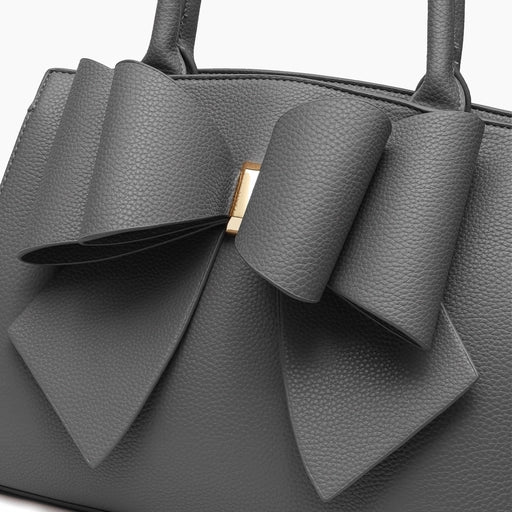 Park Bow Satchel Navy Gray