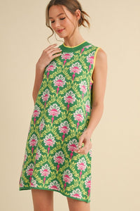 Geometric Print Knit Dress