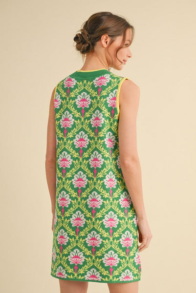 Geometric Print Knit Dress