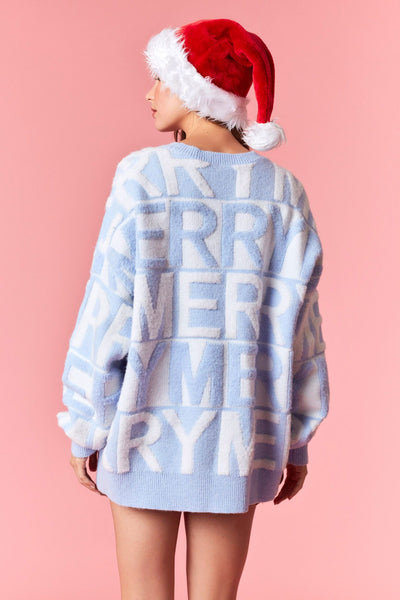Merry Allover Sweater Blue