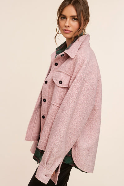 Cozy Fuzzy Jacket Blush