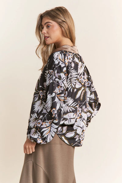 Faye Floral Button Down Blouse