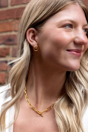 Luxe Gold Oriana Studs - Medium