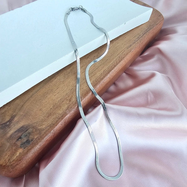 Luxe Silver Delicate Herringbone Chain - 20"
