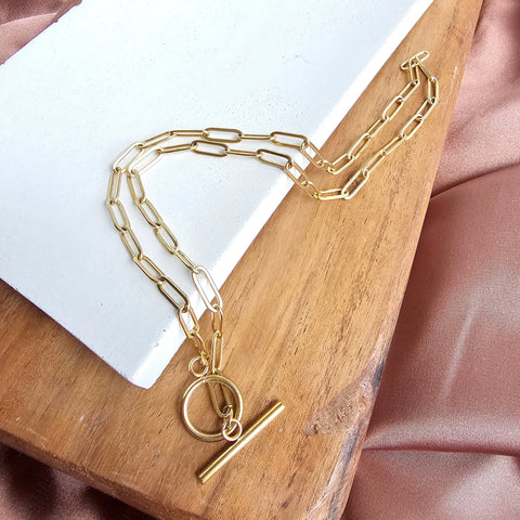 Luxe Gold Paper Clip Chain - 20"