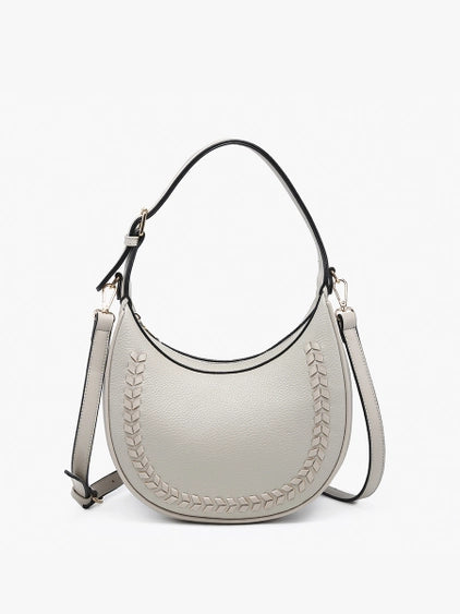 Tristan Whipstitch Shoulder Bag Gray