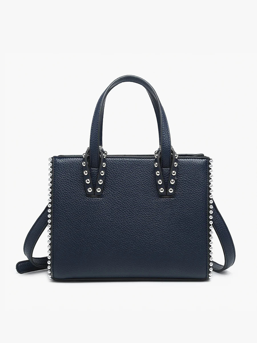 Brenda Studded Tote Cherry Navy