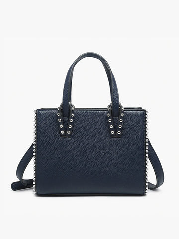 Brenda Studded Tote Cherry Navy