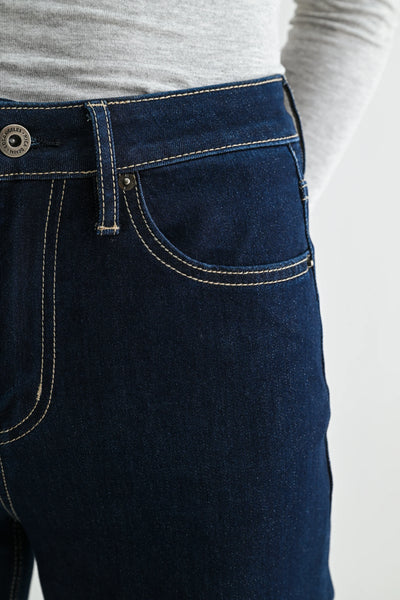 Mica High Rise Wide Leg Ankle Jeans with Subtle Glitter Fabric