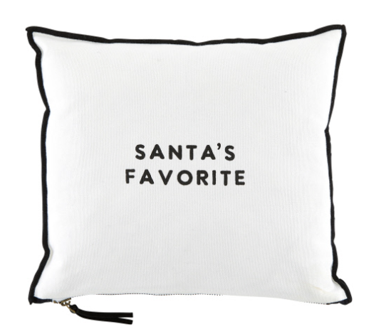 Santa's Favorite Holiday Pillow