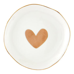 Ceramic Tray - Gold Heart