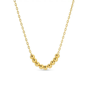 Simple Bead Necklace Gold
