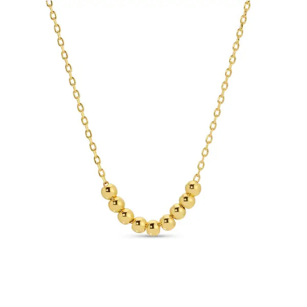 Simple Bead Necklace Gold